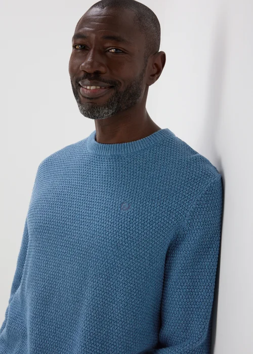 Lincoln Blue Crew Neck Knit Jumper - S Image 3