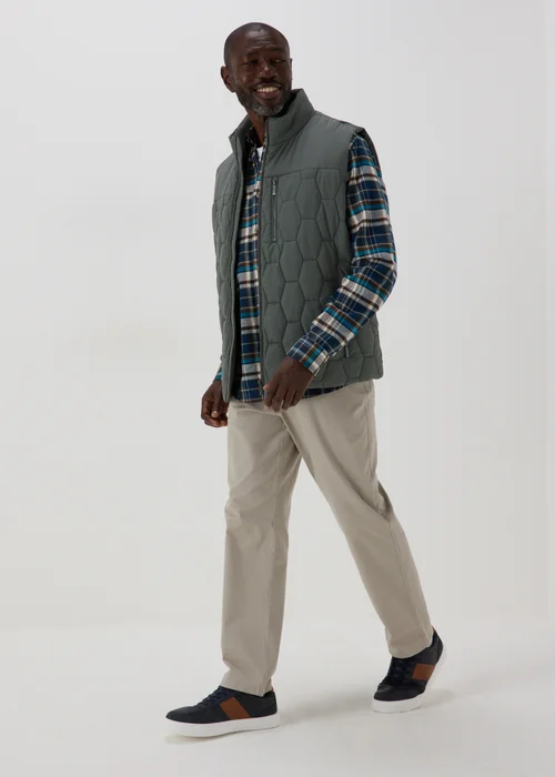 Lincoln Grey Quilted Gilet - S Image 4