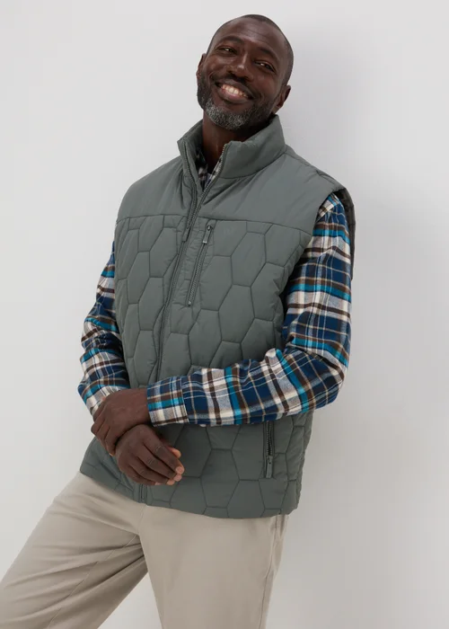 Lincoln Grey Quilted Gilet - S Image 1