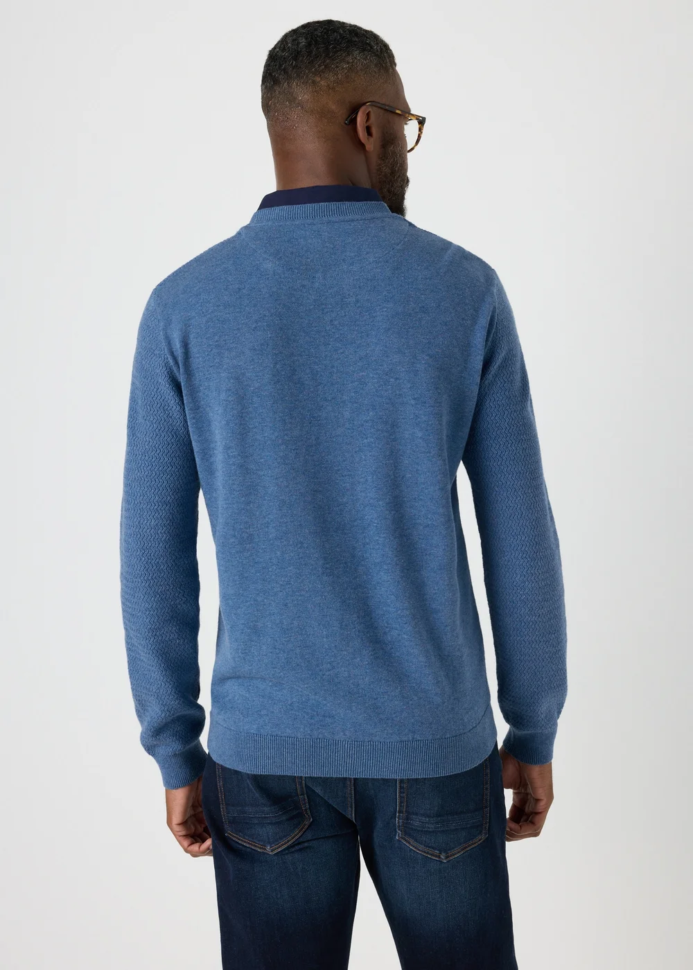 Lincoln Blue Knit Jumper - S Image 2