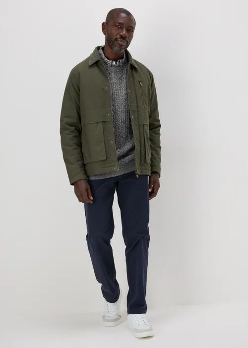 Lincoln Grey Cable Knit Jumper - S Image 4