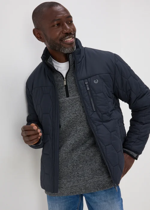 Lincoln Navy Quilted Jacket - S Image 1
