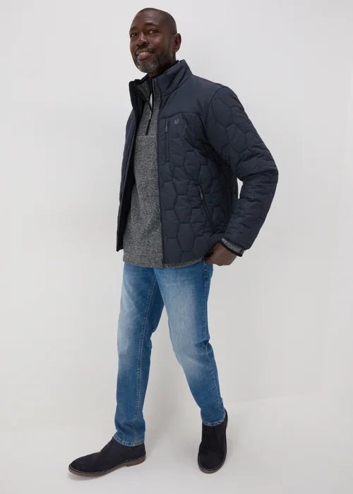 Lincoln Navy Quilted Jacket - S Image 4