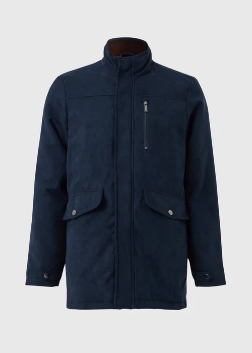 Lincoln Navy Faux Suede Jacket - S Image 3