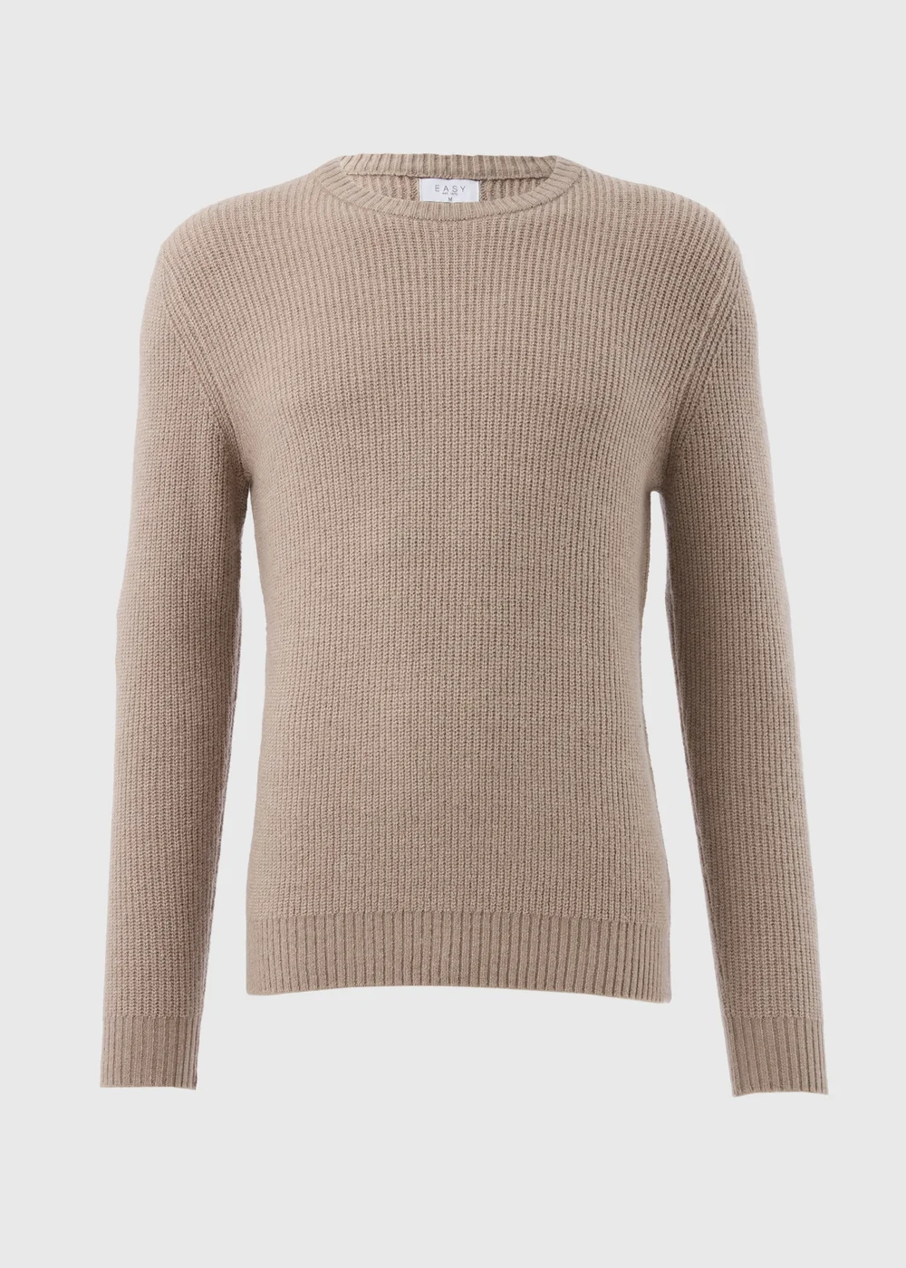 Stone Ribbed Crew Neck Jumper - S Image 4