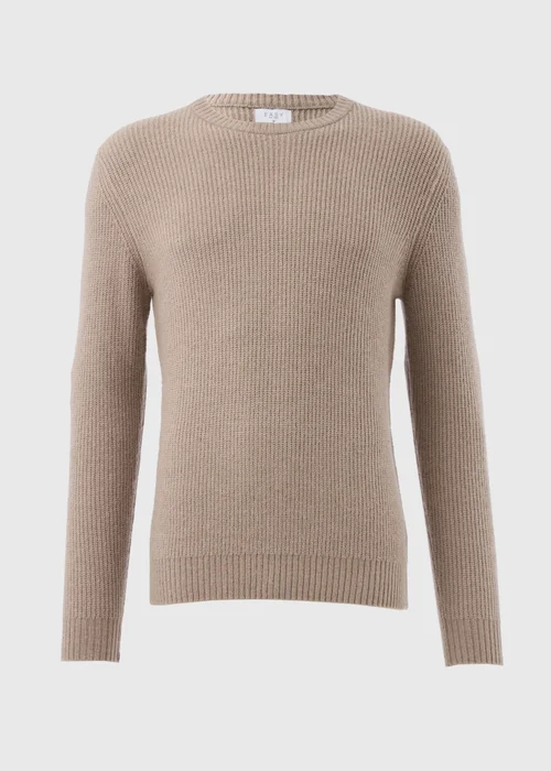 Stone Ribbed Crew Neck Jumper - S Image 4
