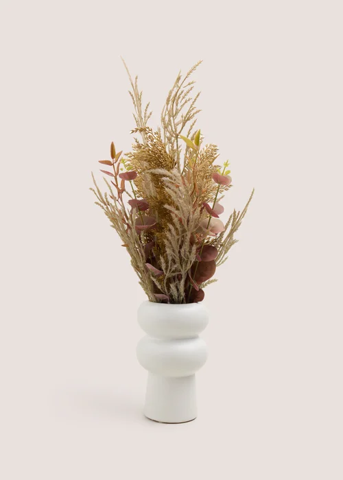 Dried Floral Arrangement in Bubble Pot Image 1
