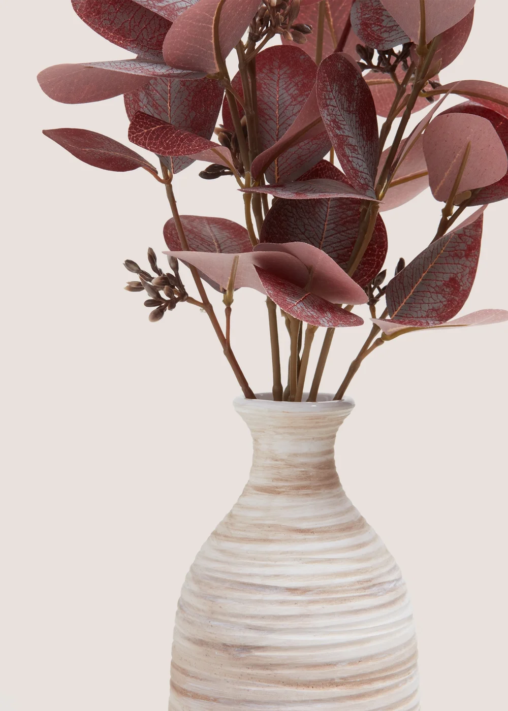 Purple Leaf Plant In Cream Vase (30x30x69cm) Image 2
