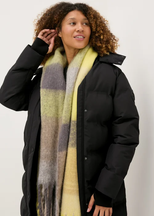 Black Technical Rubberised Long Padded Coat - 8 Image 2
