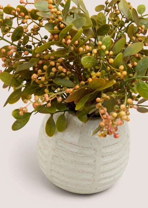Green Shrub in Cream Vase (20cmx20cmx34cm) Image 2