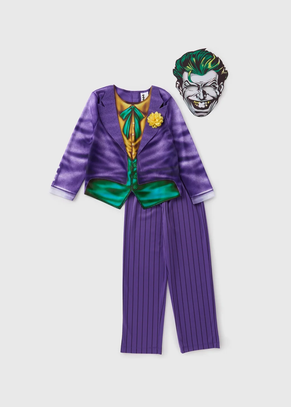 Kids Purple Joker Fancy Dress Costume (3-9yrs) - 3 Yrs Image 1