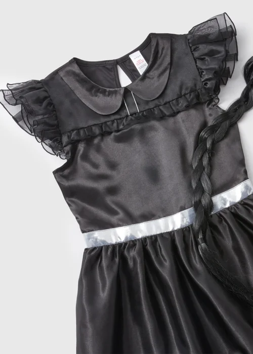 Kids Fancy Dress Black Prom Dress & Wig (4-13yrs) - 4-5 Yrs Image 2