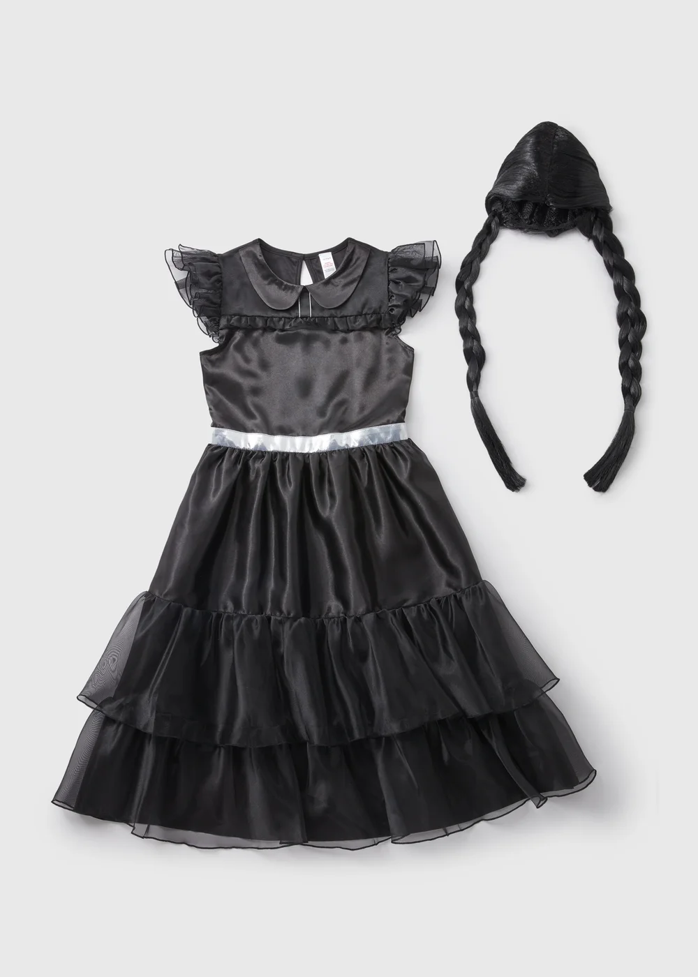 Kids Fancy Dress Black Prom Dress & Wig (4-13yrs) - 4-5 Yrs Image 1