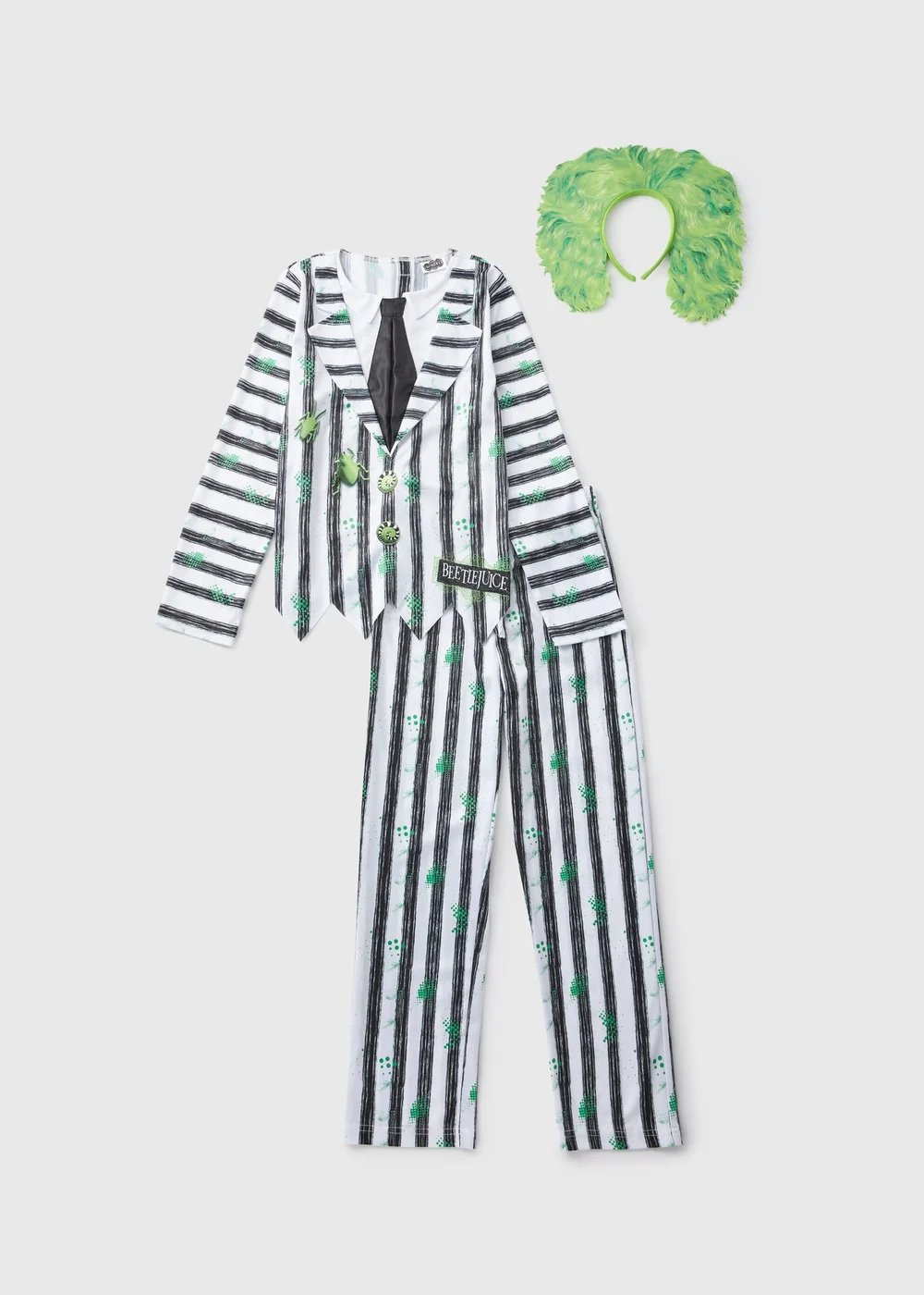 Beetlejuice Kids Black Fancy Dress Costume (2-11yrs) - 2-3 Yrs Image 1