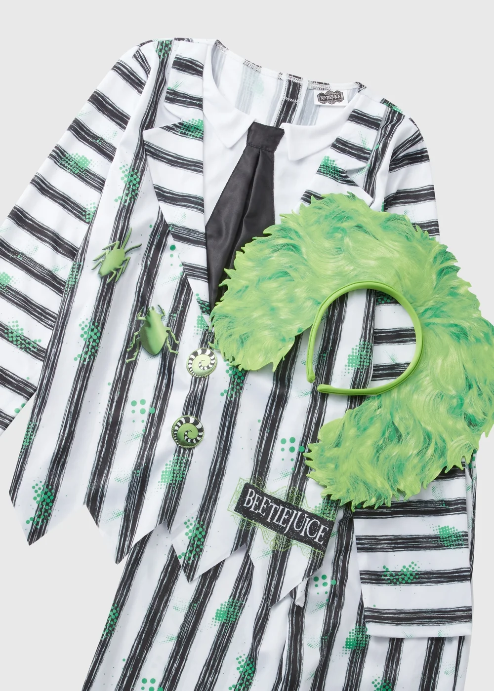 Beetlejuice Kids Black Fancy Dress Costume (2-11yrs) - 2-3 Yrs Image 2