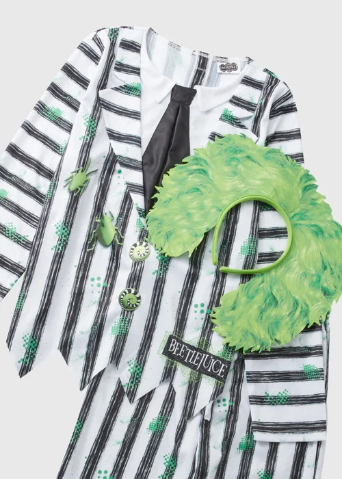 Beetlejuice Kids Black Fancy Dress Costume (2-11yrs) - 2-3 Yrs Image 2