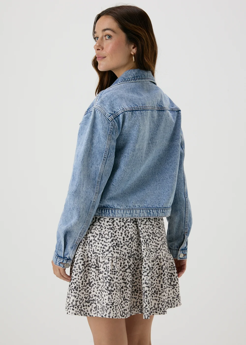Blue Denim Biker Jacket - 8 Image 2