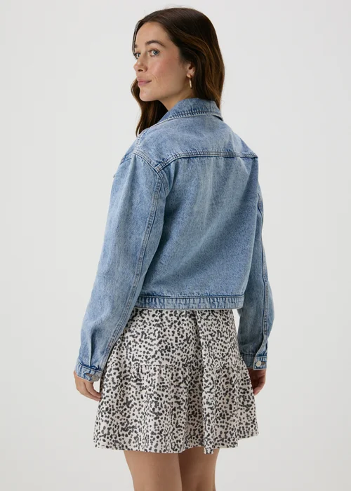 Blue Denim Biker Jacket - 8 Image 2