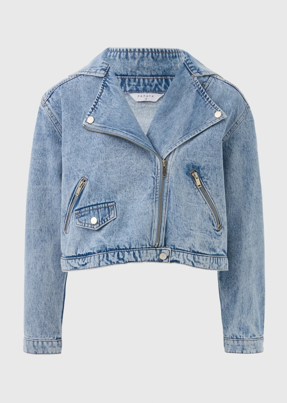 Blue Denim Biker Jacket - 8 Image 5