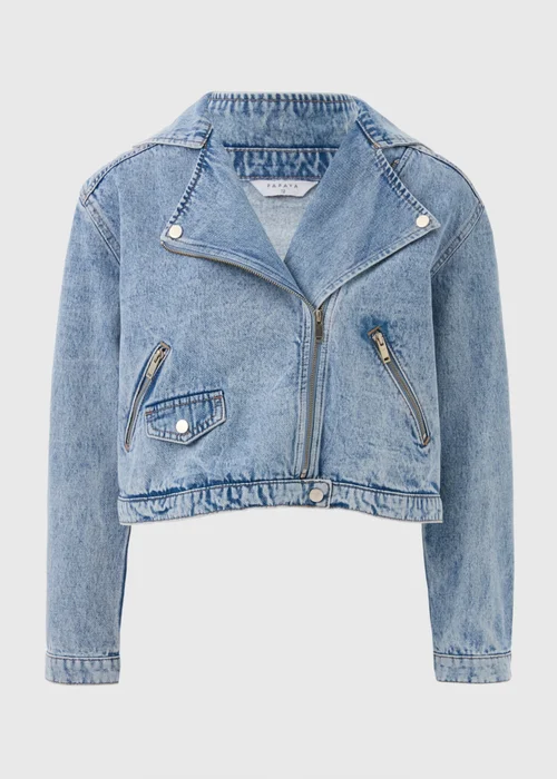 Blue Denim Biker Jacket - 8 Image 5