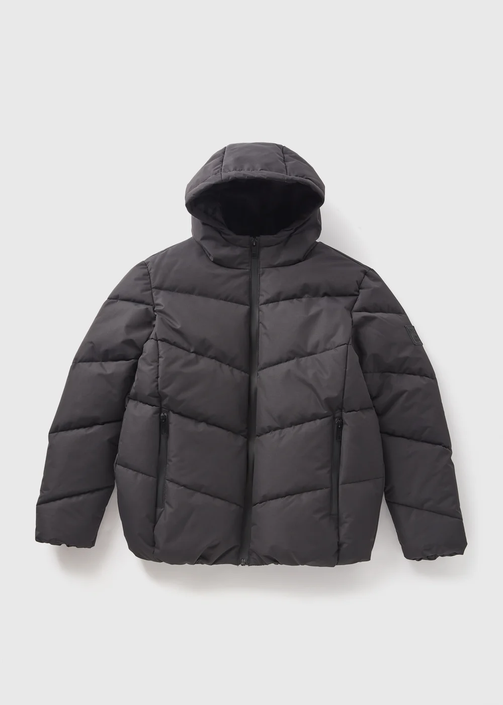 Boys Black Padded Coat (7-15yrs) - 7 Yrs Image 1