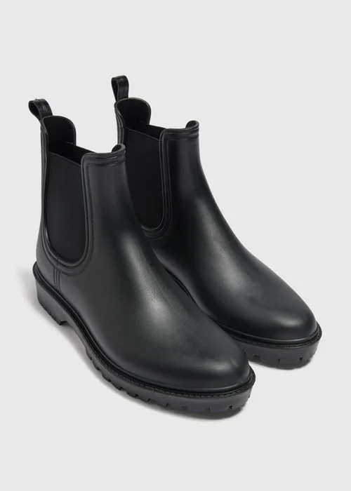 Black Chelsea Wellies - Size 3 Image 1