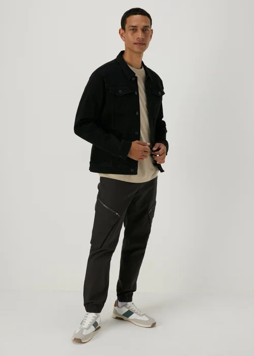 Black Zip Cargo Trousers - Extra small Image 4