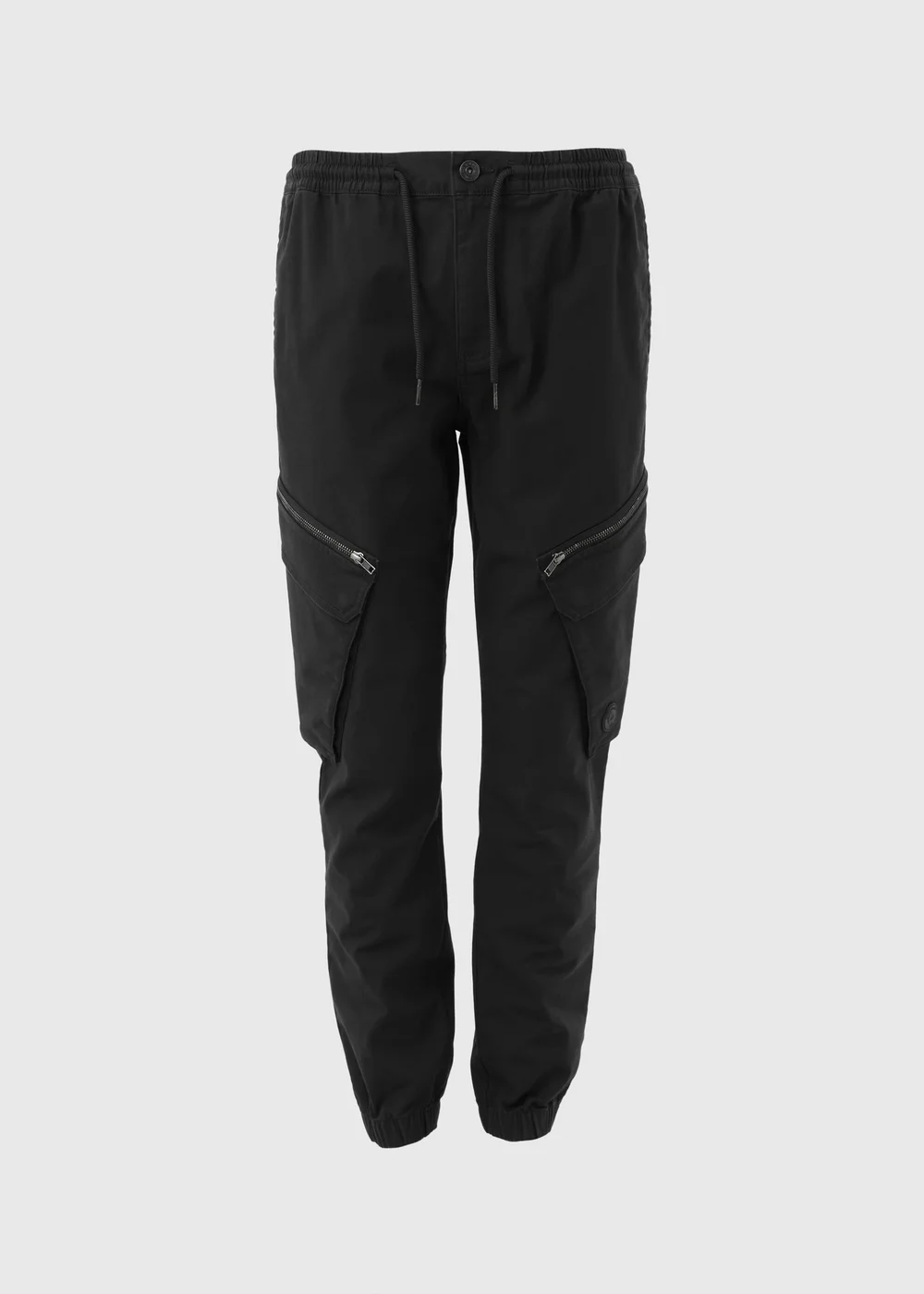 Black Zip Cargo Trousers - Extra small Image 5
