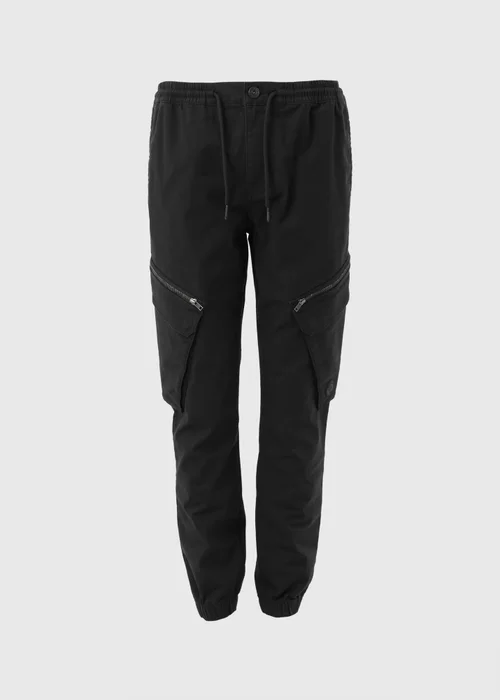 Black Zip Cargo Trousers - Extra small Image 5