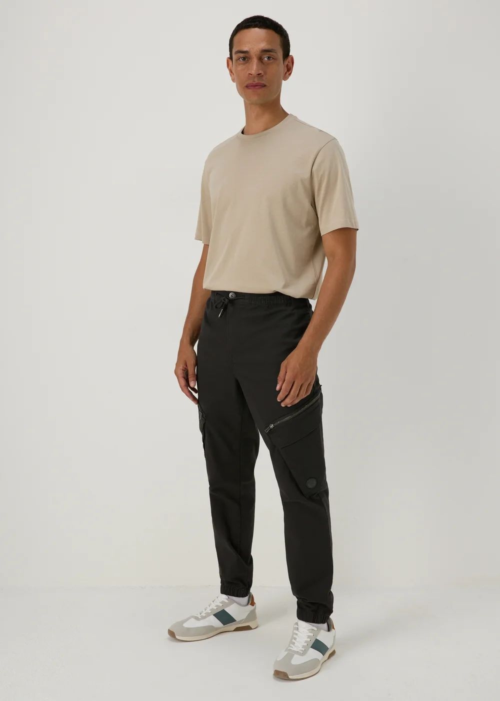Black Zip Cargo Trousers - Extra small Image 1