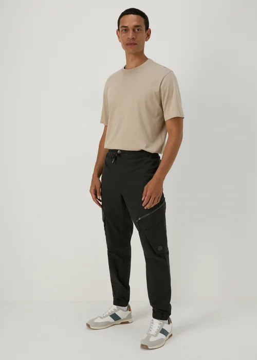 Black Zip Cargo Trousers - Extra small Image 1