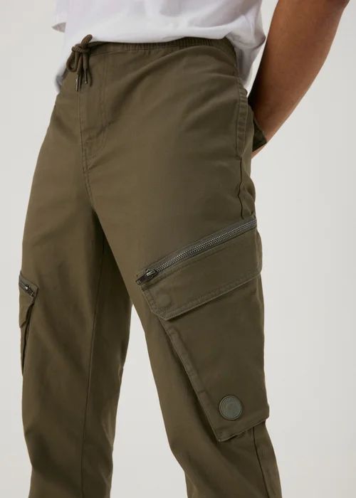 Khaki Zip Cargo Trousers - Extra small Image 3
