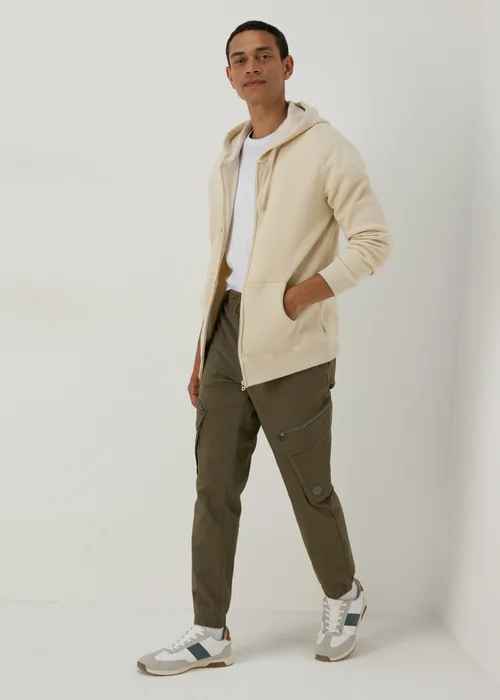 Khaki Zip Cargo Trousers - Extra small Image 4