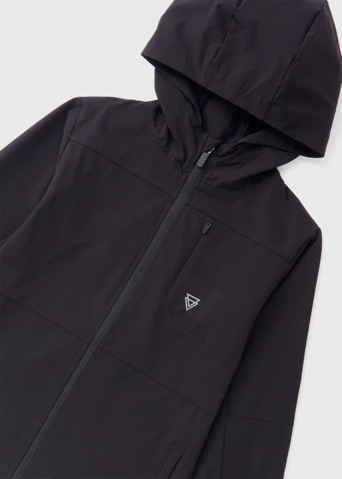 Boys Black Full Zip Sports Jacket (7-15yrs) - 7 Yrs Image 2