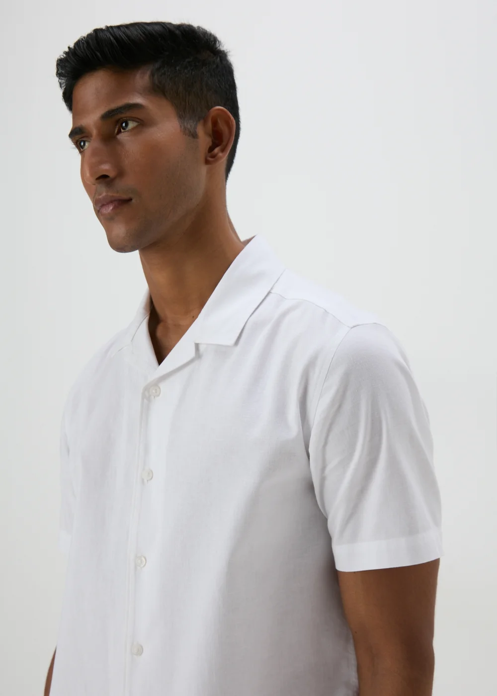 White Linen Shirt - S Image 3