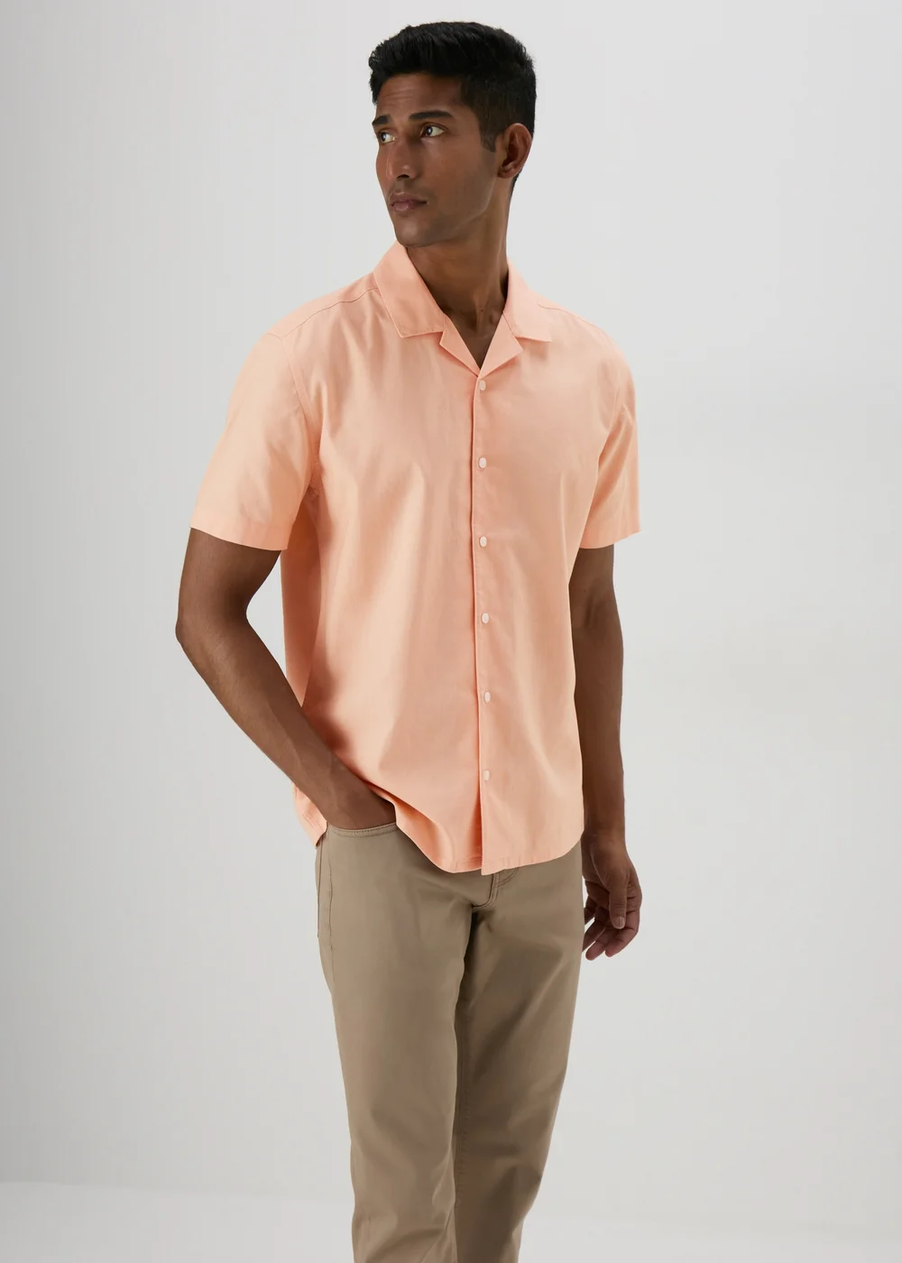Peach Linen Shirt - S Image 4