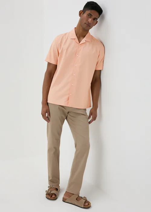 Peach Linen Shirt - S Image 1