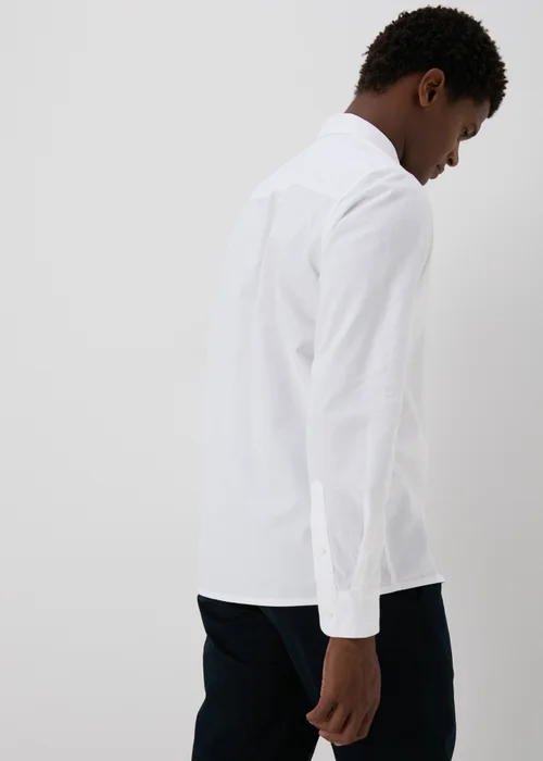 White Roll Up Sleeve Linen Shirt - S Image 2