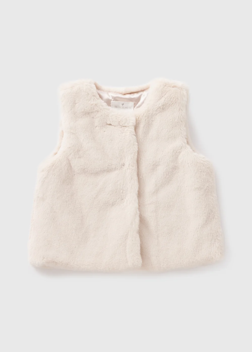 Girls Cream Fur Gilet (1-7yrs) - 2-3 Yrs Image 1