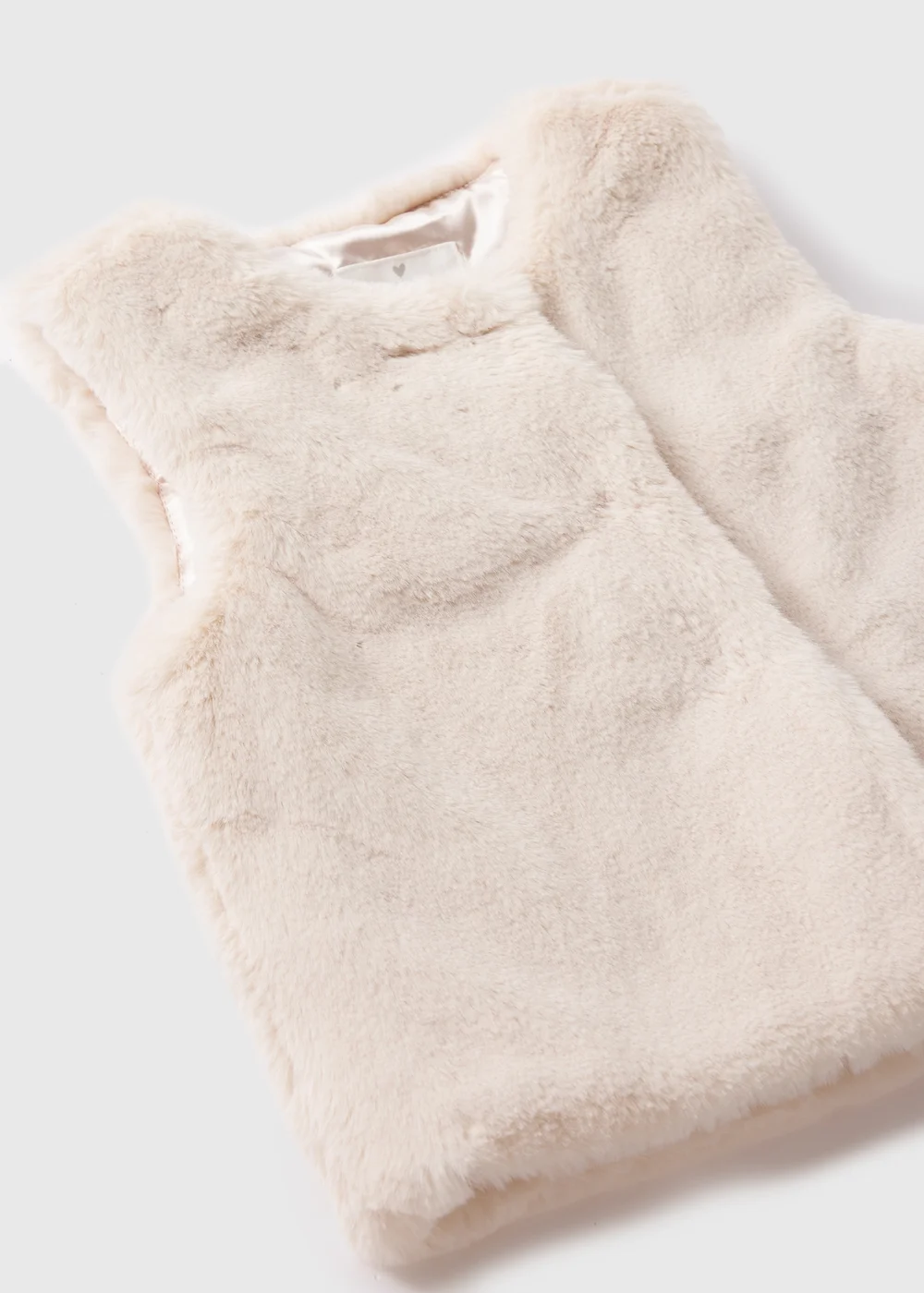 Girls Cream Fur Gilet (1-7yrs) - 2-3 Yrs Image 2