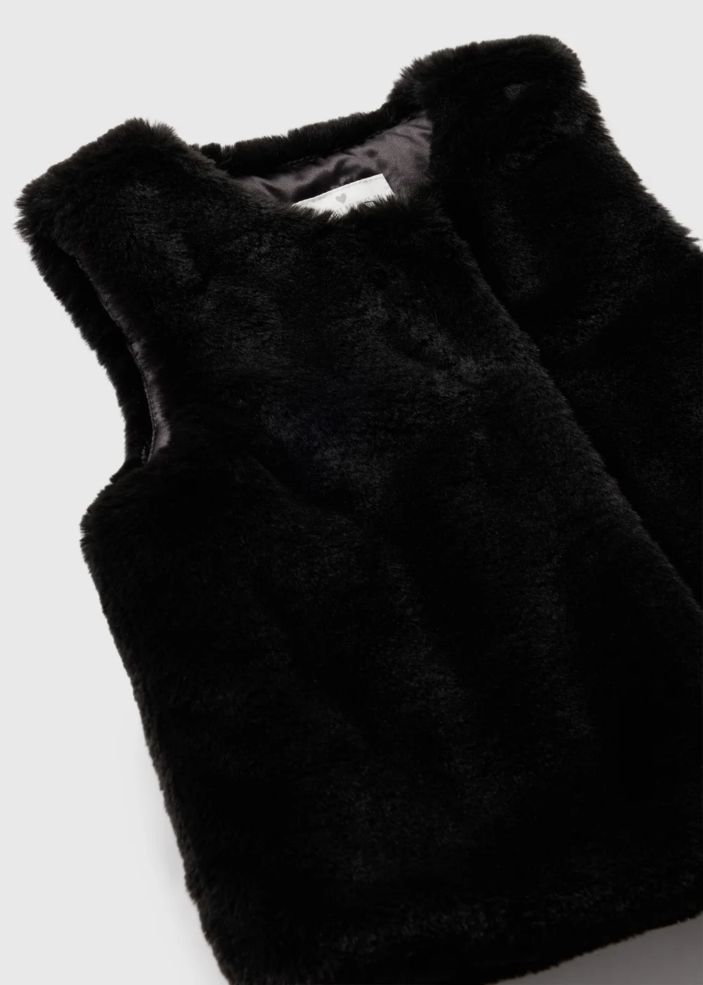 Girls Black Fur Gilet (1-7yrs) - 1-1.5 Yrs Image 2