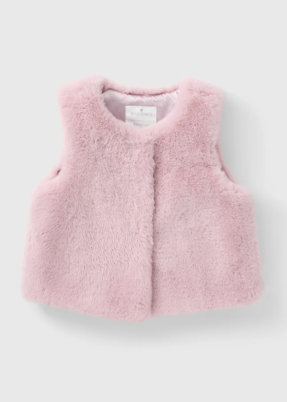 Girls Pink Faux Fur Gilet (1-7yrs) - 1-1.5 Yrs Image 1
