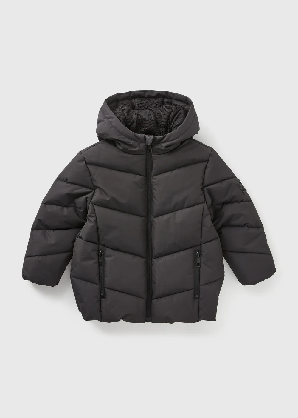 Boys Black Padded Coat (1-7yrs) - 1-1.5 Yrs Image 1