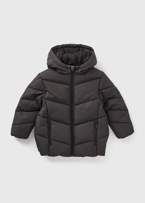 Boys Black Padded Coat (1-7yrs) - 1-1.5 Yrs Image 1