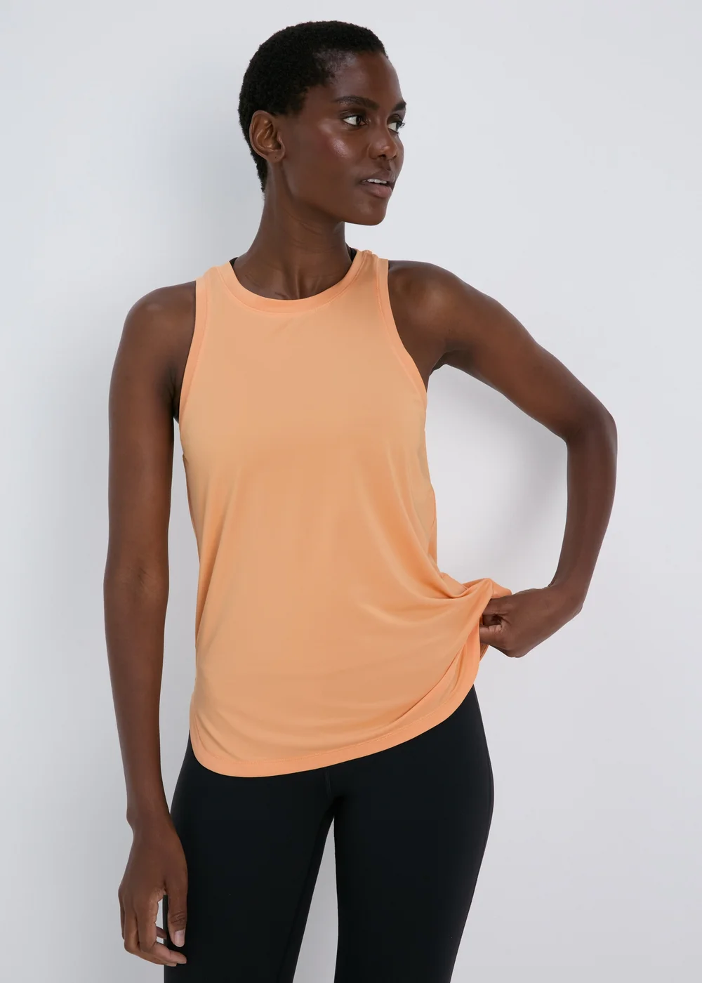 Souluxe Orange High Neck Longline Vest - S Image 1