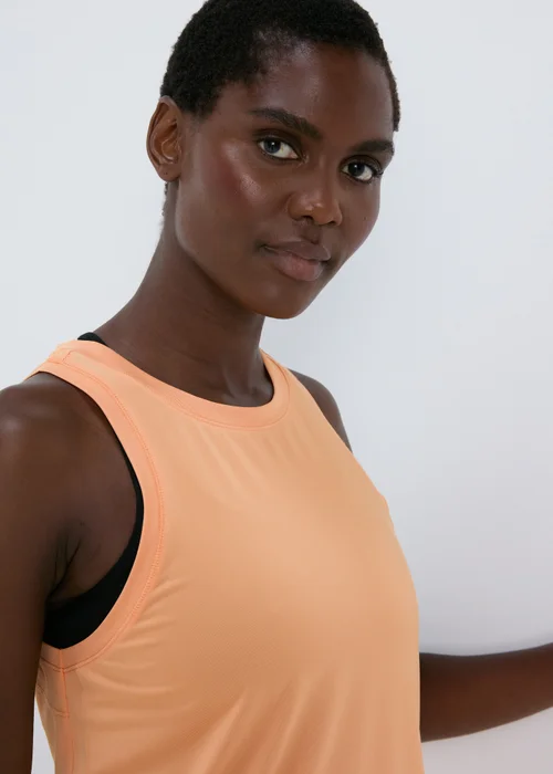 Souluxe Orange High Neck Longline Vest - S Image 3
