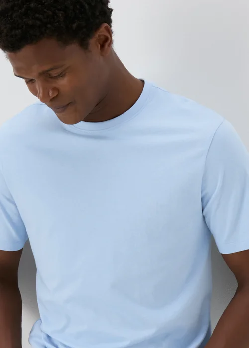 Light Blue Essential Crew Neck T-Shirt - XS Image 3