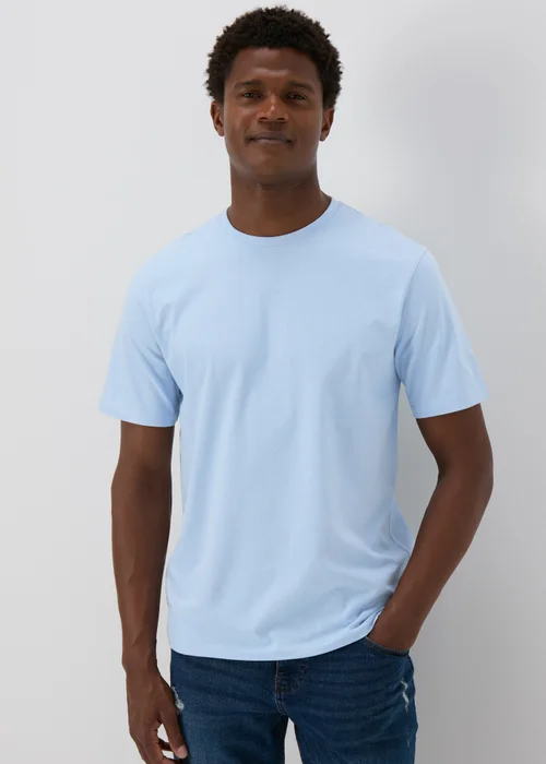 Light Blue Essential Crew Neck T-Shirt - XS Image 1