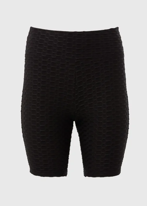 Souluxe Ruched Black Cycling Shorts - 8 Image 5