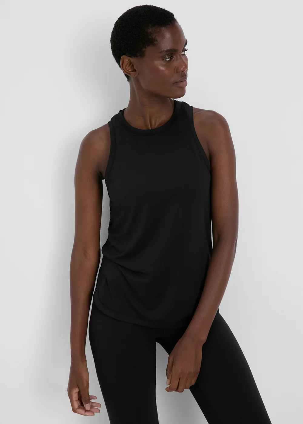 Souluxe Black High Neck Vest Top - Small Image 1
